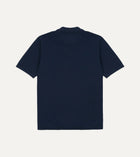 Drake's Washed Cotton Pique Shirt / Navy