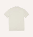 Drake's Washed Cotton Pique Shirt / White