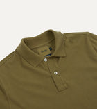 Drake's Washed Cotton Pique Shirt / Green