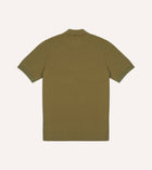 Drake's Washed Cotton Pique Shirt / Green