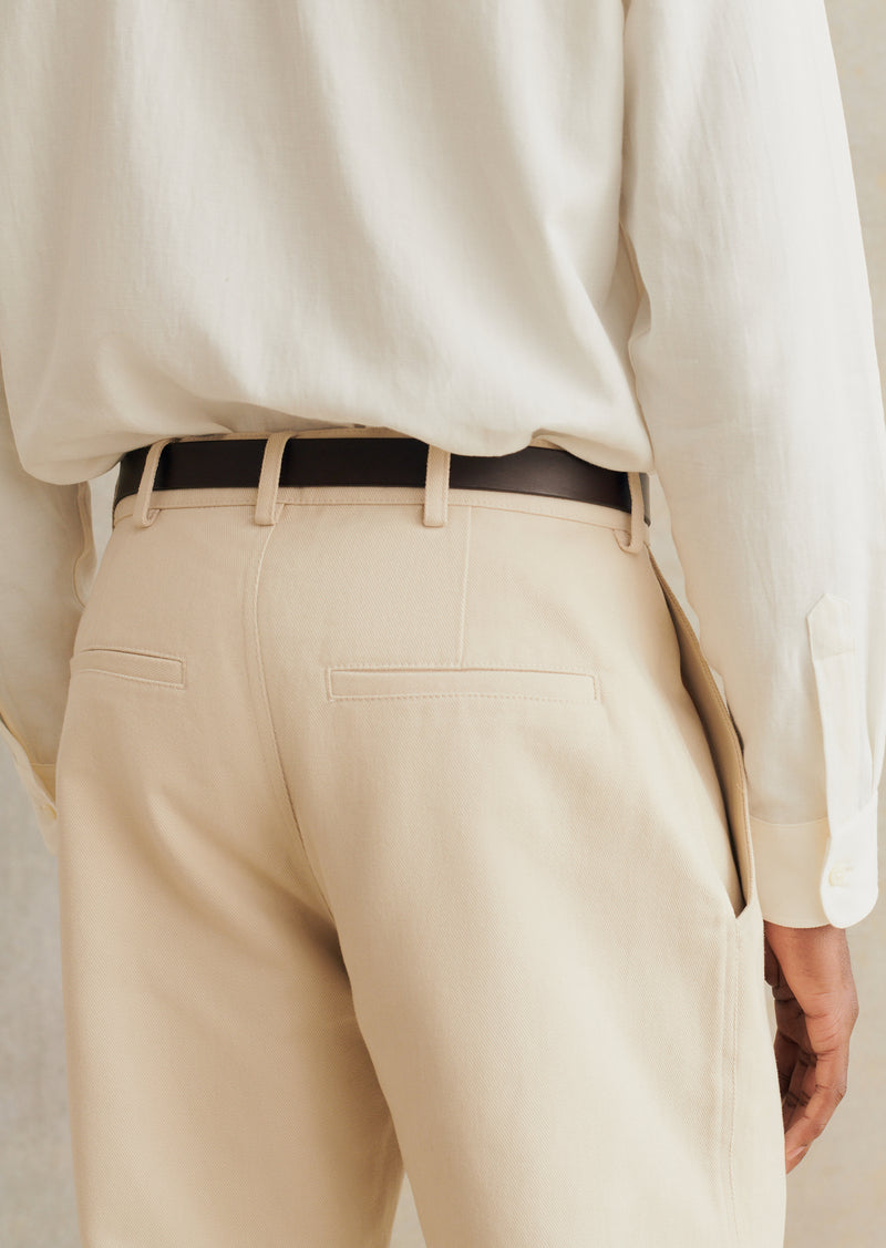 De Bonne Facture Heavy Cotton Drill Balloon Trousers / Cream