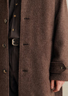 De Bonne Facture Mohair & Wool Overcoat / Bark Brown