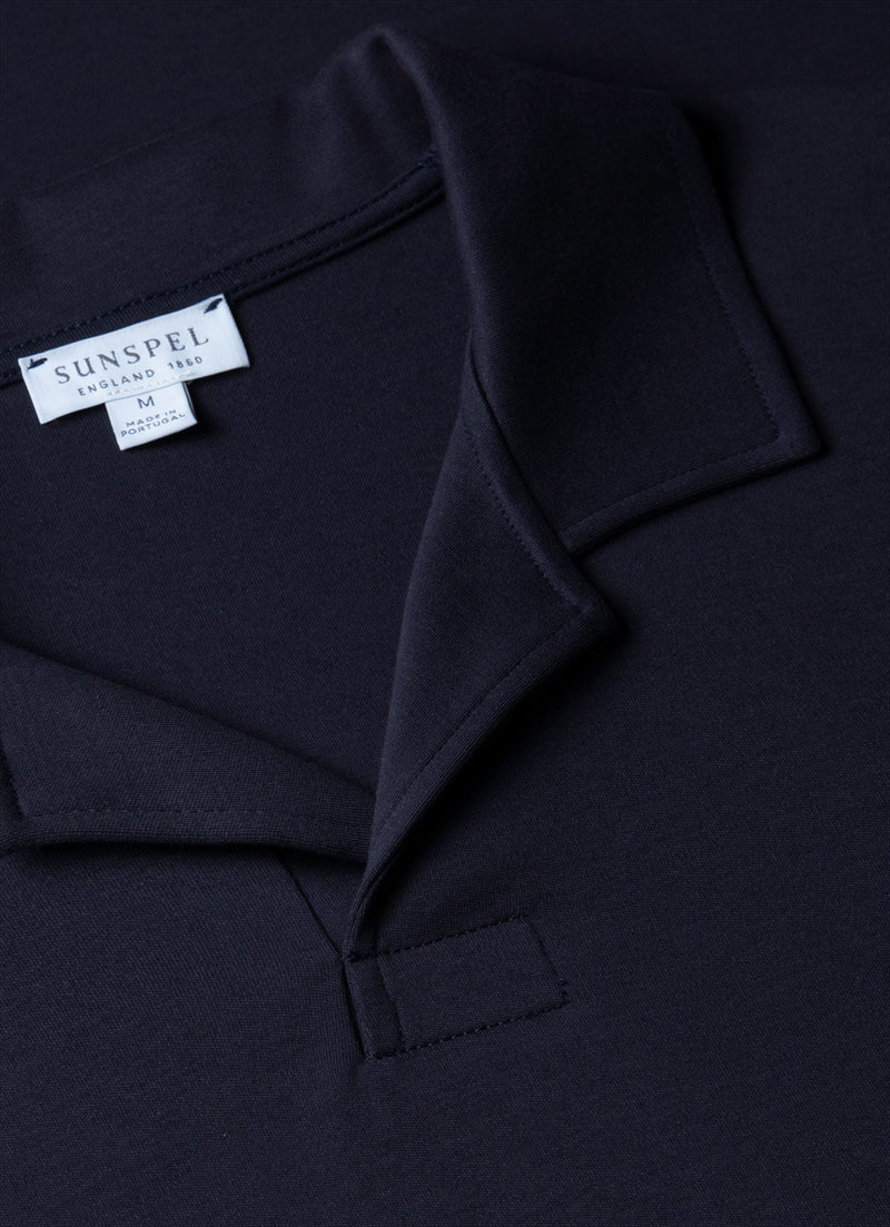 Sunspel Heavyweight Polo Shirt / Navy