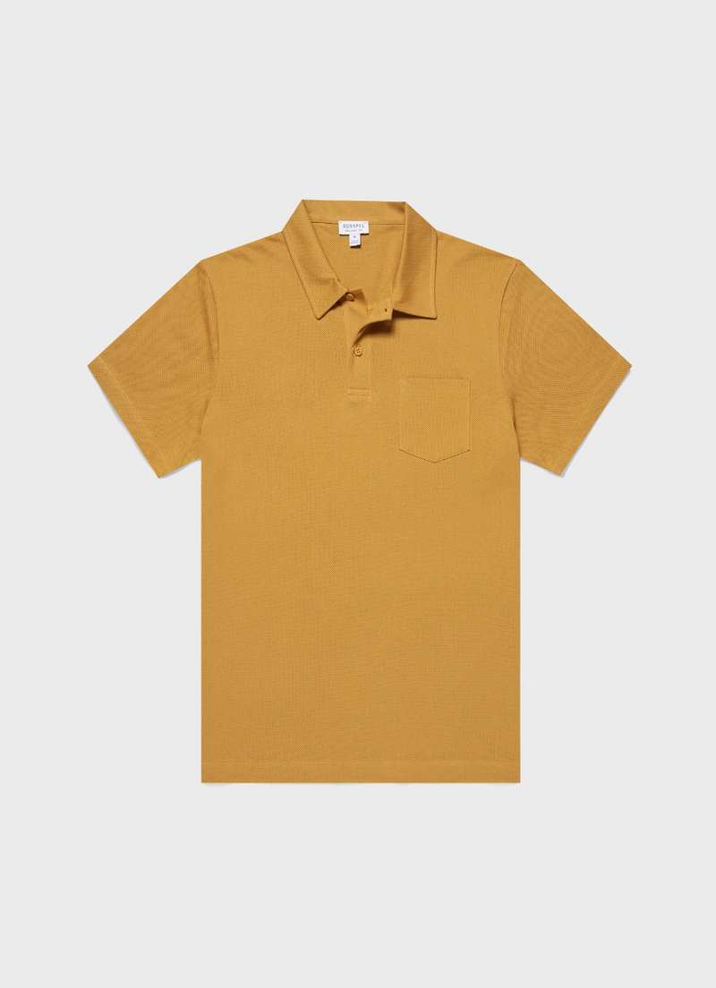 Sunspel Riviera Polo Shirt / Mustard