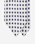 Viola Milano Floral Untipped Silk Tie / White