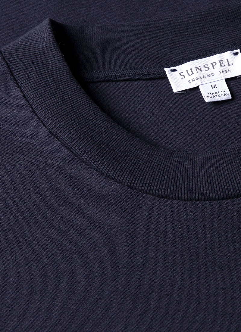 Sunspel Relaxed Fit Heavyweight T-Shirt / Navy