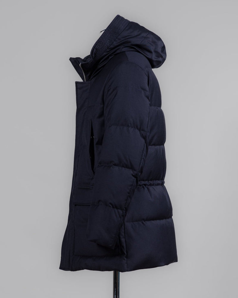 Montecore Super 120's Wool Down Parka / Navy