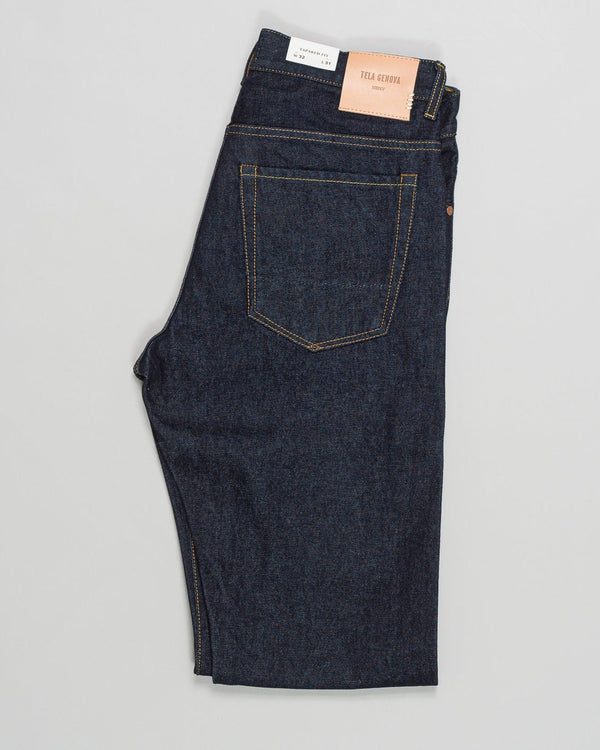 Composition: 100% Cotton
5-Pocket
Color: Dark Blue
Model: Italo/3F
Article: AO-14415
Selvedge denim
Made in Italy Tela Genova Raw Denim Tapered Fit Selvedge Jeans / Dark Blue