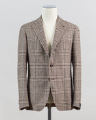 Composition: 58% Wool 33% Alpaca 9% Polyamide(Nylon)
Modello: Monte Carlo / 1SMC22K
Color: Brown / M1348
Unconstructed shoulder
Unlined
2 Buttons
Notch lapel
Patch pockets
Side vents
Made in Martina Franca, Italy Tagliatore Wool & Alpaca Check Jacket / Brown