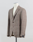 Composition: 58% Wool 33% Alpaca 9% Polyamide(Nylon)
Modello: Monte Carlo / 1SMC22K
Color: Brown / M1348
Unconstructed shoulder
Unlined
2 Buttons
Notch lapel
Patch pockets
Side vents
Made in Martina Franca, Italy Tagliatore Wool & Alpaca Check Jacket / Brown