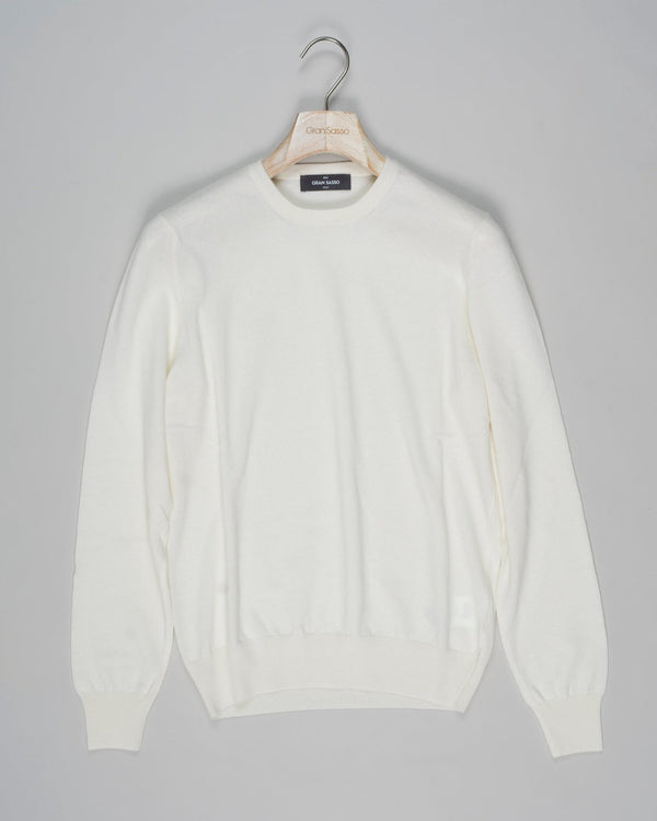 Article: 57167/13690
Color: 005 / Off White
Composition: 100% Cashmere
Made in Italy &nbsp;Gran Sasso Cashmere Crew Neck / Off White