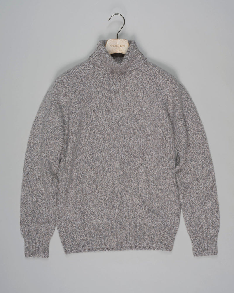 Gran Sasso Multitone Cashmere Roll Neck / Taupe