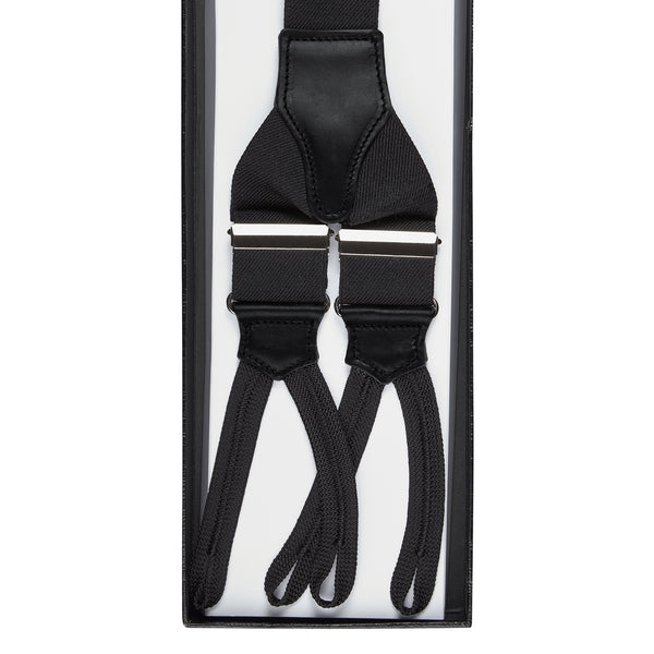 Viola Milano Classic Width Braces Braid Ends / Solid Black